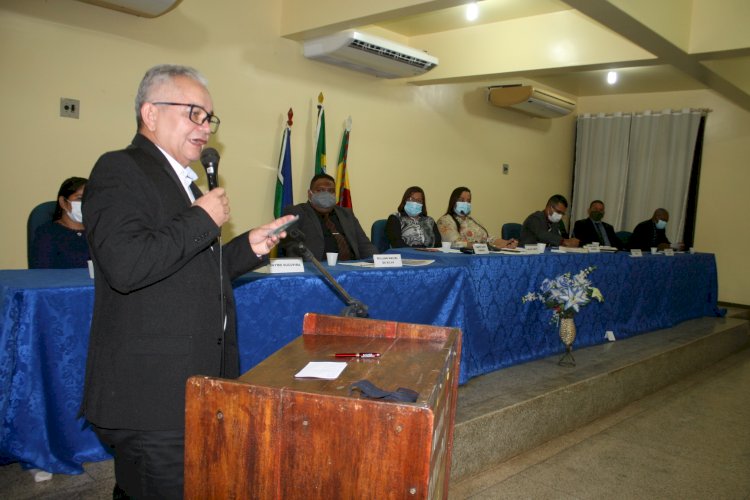 O PREFEITO CARLOS SAMPAIO PARTICIPA DA 1ª SESSÃO ORDINÁRIA DA CÂMARA MUNICIPAL DE AMAPÁ