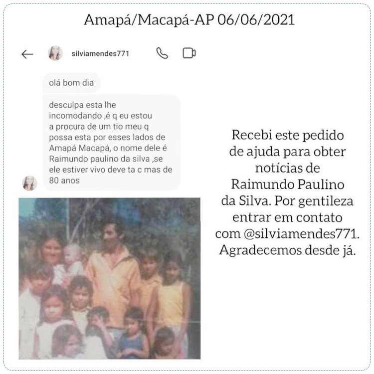 Familiares procuram por Raimundo Paulino da Silva