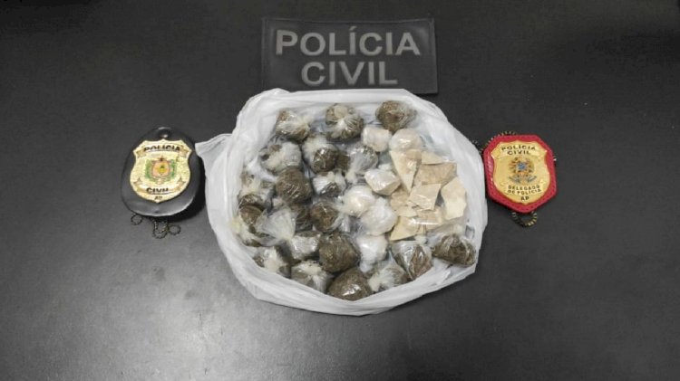 NO MUNICÍPIO DE AMAPÁ, POLÍCIA CIVIL PRENDE MULHER QUE TRANSPORTAVA MACONHA E CRACK EM ROUPAS E FRALDAS DO FILHO