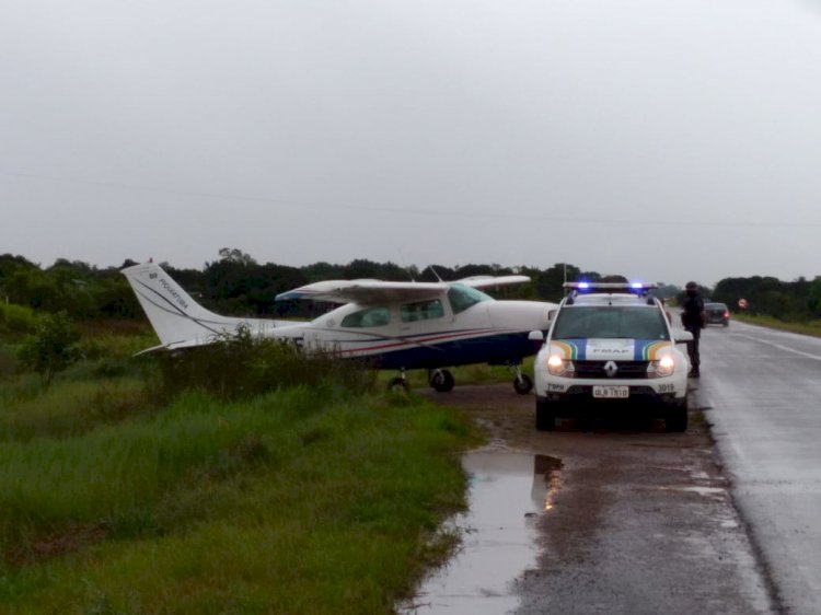 Aeronave faz pouso forçado na BR 156