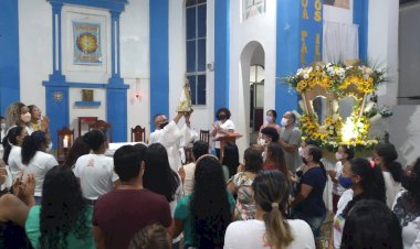 Missa do professor na Igreja de Nossa senhora de Nazaré em Amapá