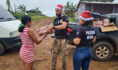 EM OIAPOQUE, GÊNEROS ALIMENTÍCIOS APREENDIDOS DURANTE A OPERAÇÃO HÓRUS SÃO DOADOS ÀS FAMÍLIAS CARENTES