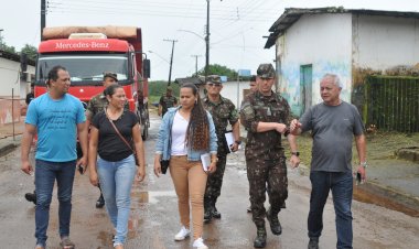 O prefeito e secretariado receberam os representantes do 22° Brigada de Infantaria de Selva e 34° BIS para tratar programação alusiva a Cabralzinho.
