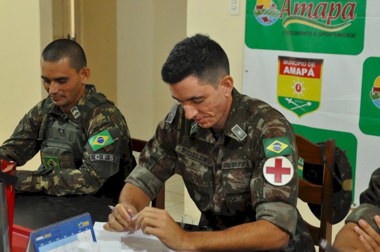 O prefeito e secretariado receberam os representantes do 22° Brigada de Infantaria de Selva e 34° BIS para tratar programação alusiva a Cabralzinho.