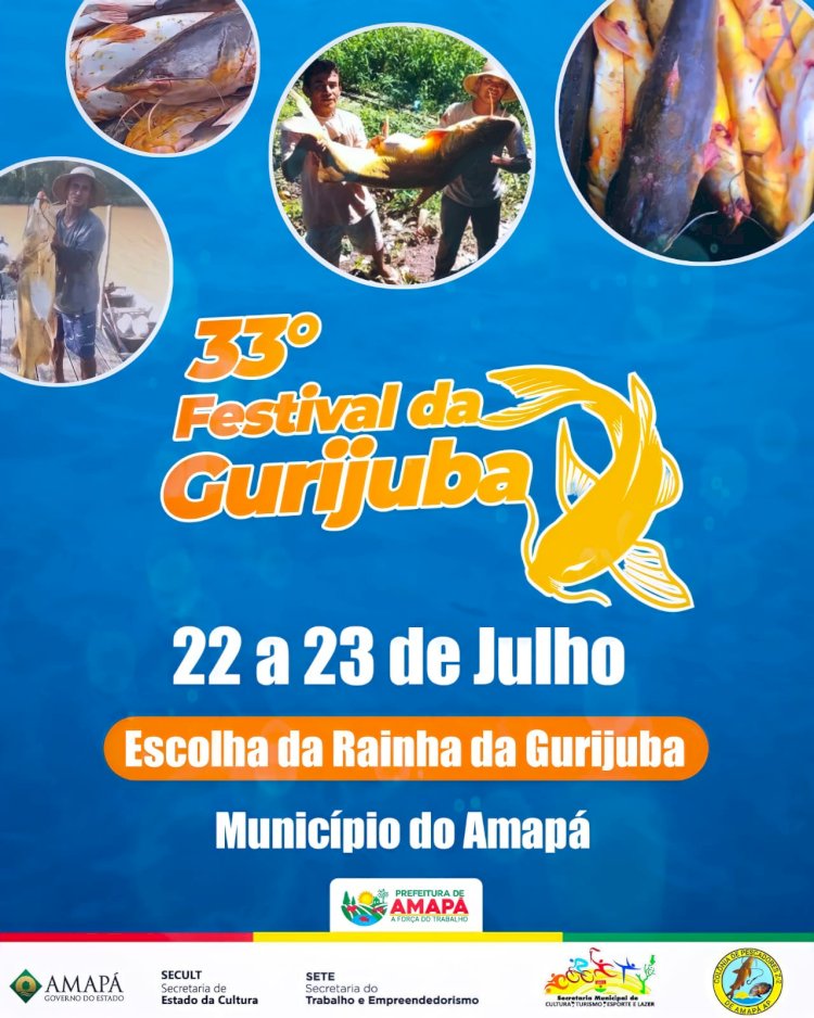 Prefeitura e Colônia dos pescadores de Amapá divulgam o 33ª, Festival da gurijuba de Amapá