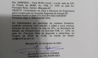 AVISO DE LICITAÇÃO