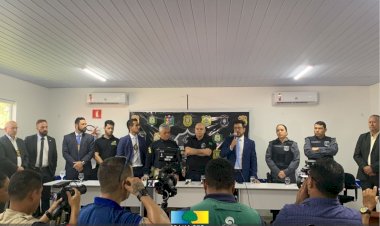 Coletiva de imprensa de todas as instituições das Forças de Segurança que atuaram na Operação Armagedon