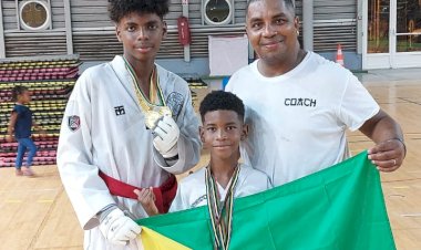 Jovem Atleta neto de guianense com Brasileiro Conquista Ouro em Torneio Internacional de Taekwondo no Suriname.
