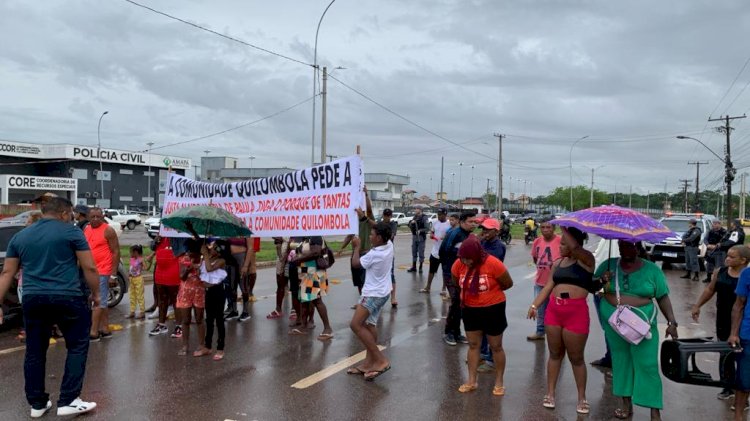 Manifestação da Comunidade Quilombola de Lagoa dos Índios na Rodovia Duca Serra