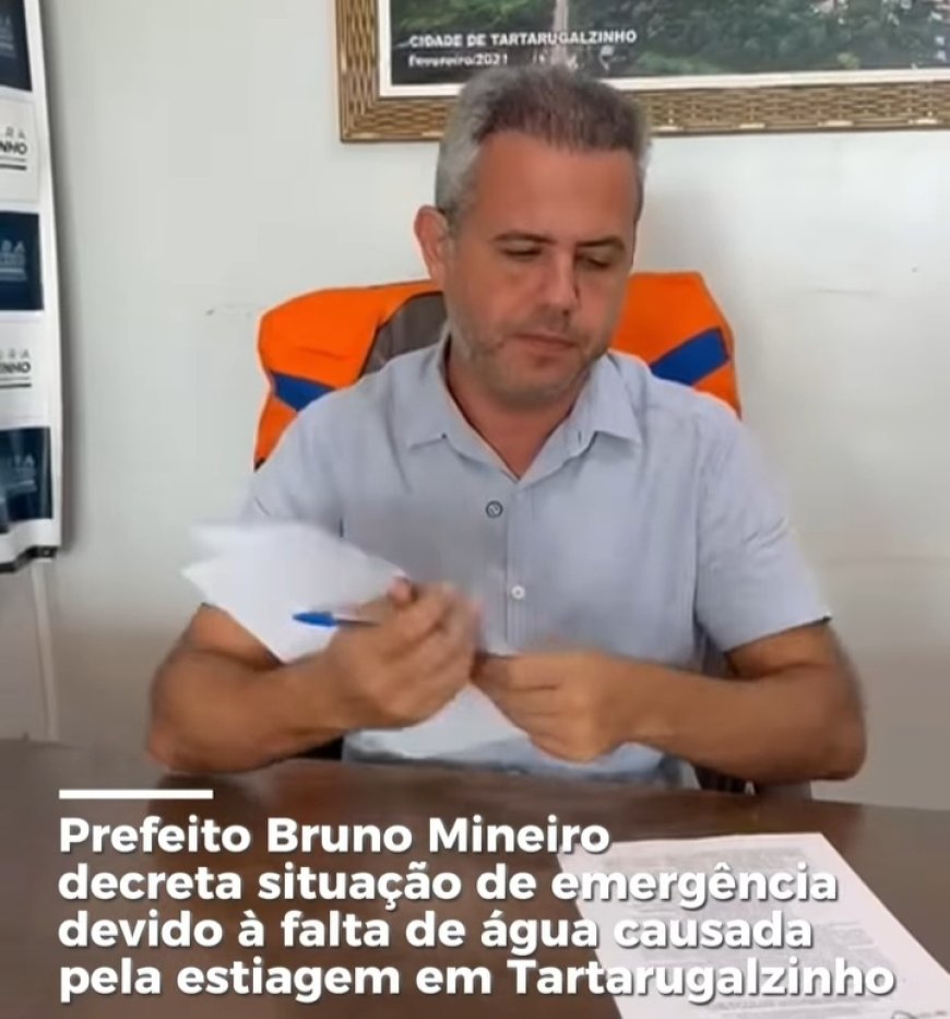 Prefeito de Tartarugalzinho decreta situação de emergência devido à falta de água causada pela estiagem